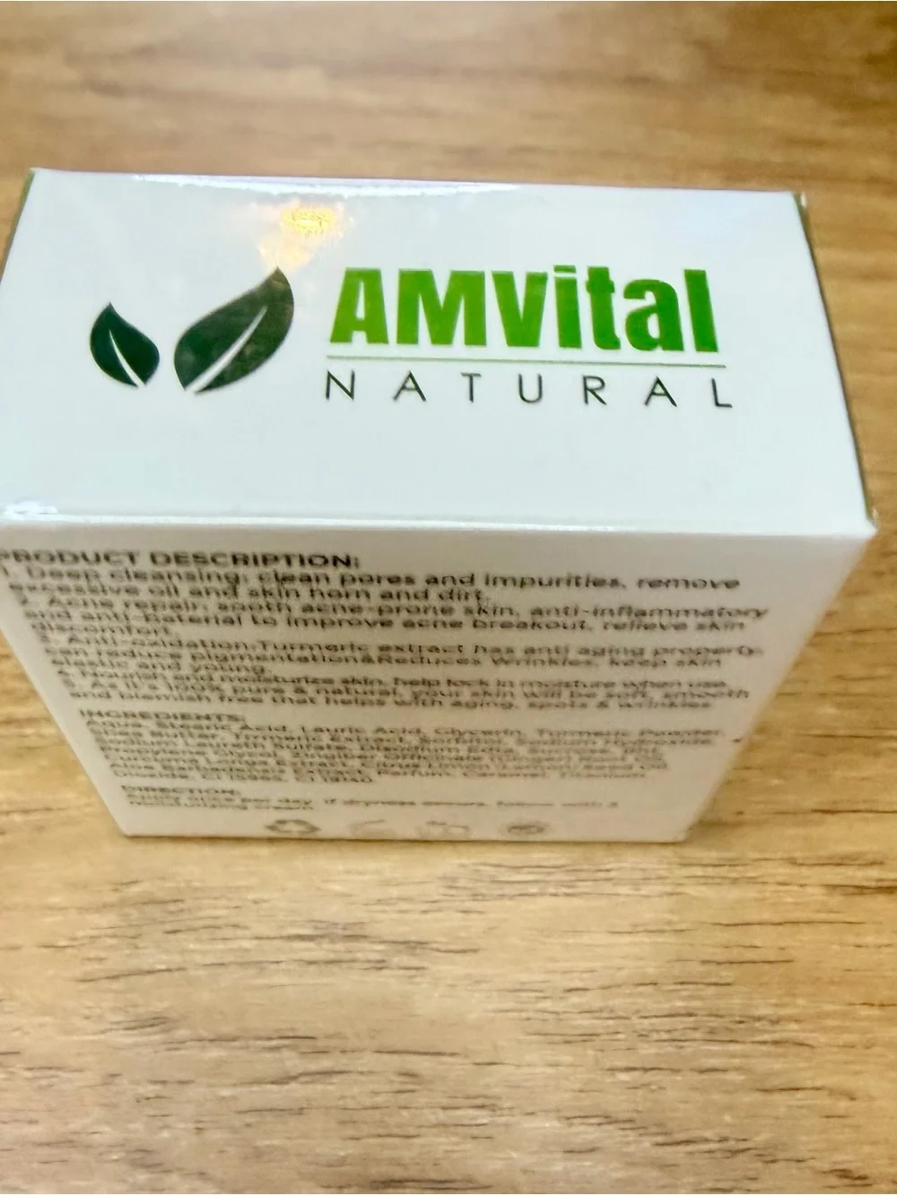 Title AMvital Natural Turmeric Soap Bar 110g Sealed Face & Body Cleanser